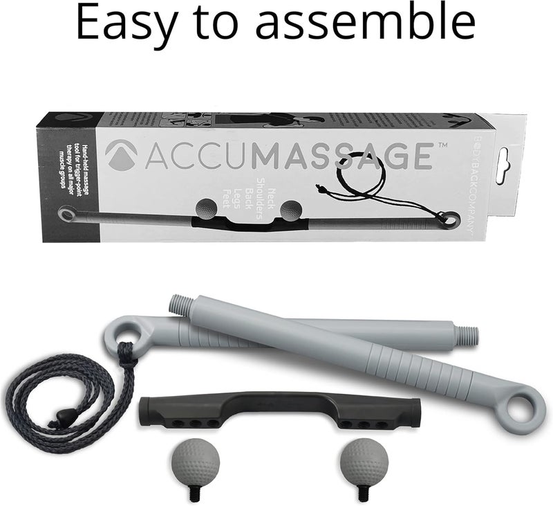 Body Back AccuMassage - Dual Pressure Point Massage Tool & Massage Hammer - 2 in 1 Shiatsu Neck Massager and Golf Ball Percussion Massager for Deep Tissue Relief - Image 4